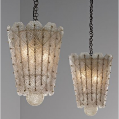Pair of lanterns, model no. 5284, c. 1936 by Carlo Scarpa